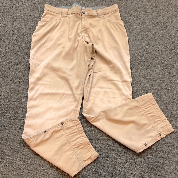 WRANGLER MEN’S OUTDOOR SERIES TAN HIKING PANTS 38 x 32 Roll Up Bottoms - Picture 1 of 8